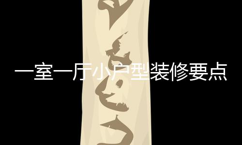 么点 小户型装修要小户型装修注一室一厅意什